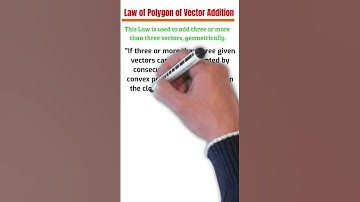 Law of Polygon of vector addition | Laws of addition of Vectors | Physics EduCour #shortsfeed