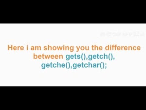 Difference between getch() and getche()