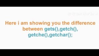 Difference between getch() and getche()