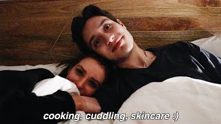 CURRENT NIGHT ROUTINE :) cooking, cuddling, skincare!