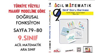 9.Sınıf Soru Bankası 2.Tema Doğrusal Fonksiyon Test-1 Sayfa 79-80