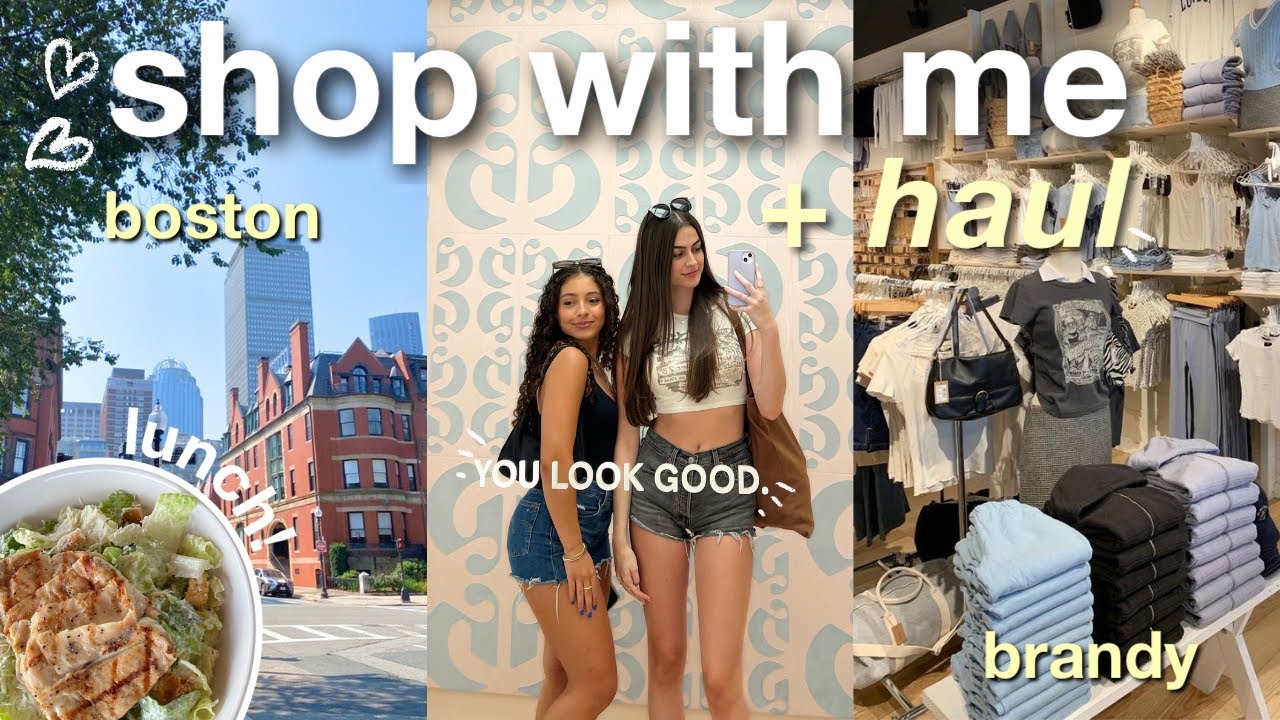 SHOP WITH ME IN BOSTON- brandy melville + zara try on haul 