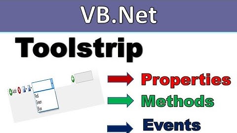 Vb.net toolstrip control|properties,methods and events in hindi