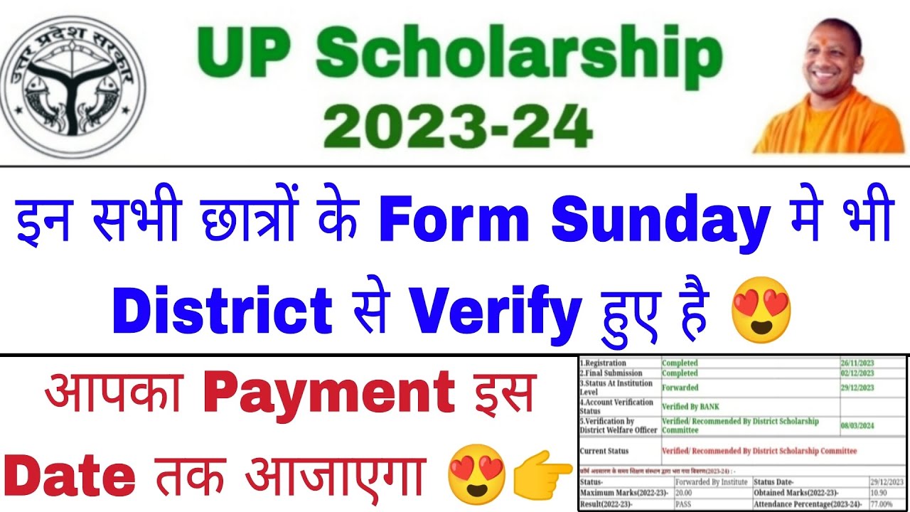 UP Scholarship Latest News 2024 | up scholarship kab tak aayega 2023 24 ...