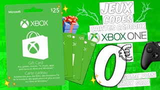 AVOIR DES JEUX/CODES/CARTES CADEAUX XBOX ONE (xbox gold, game pass GRATUIT)