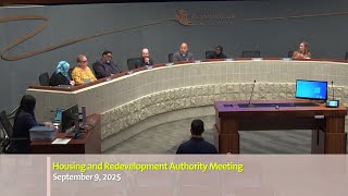 September 9, 2025 Housing and Redevelopment Authority Meeting