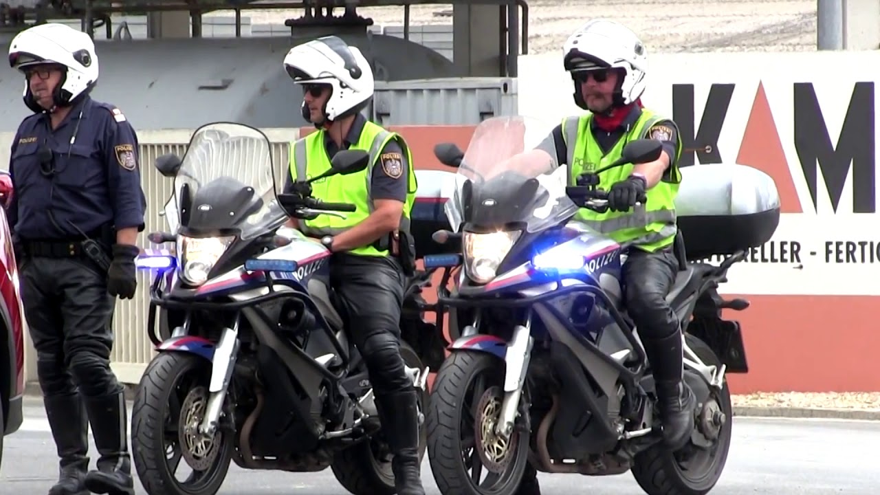 Folgetonhorn Polizei Motorrad Österreich Sirene