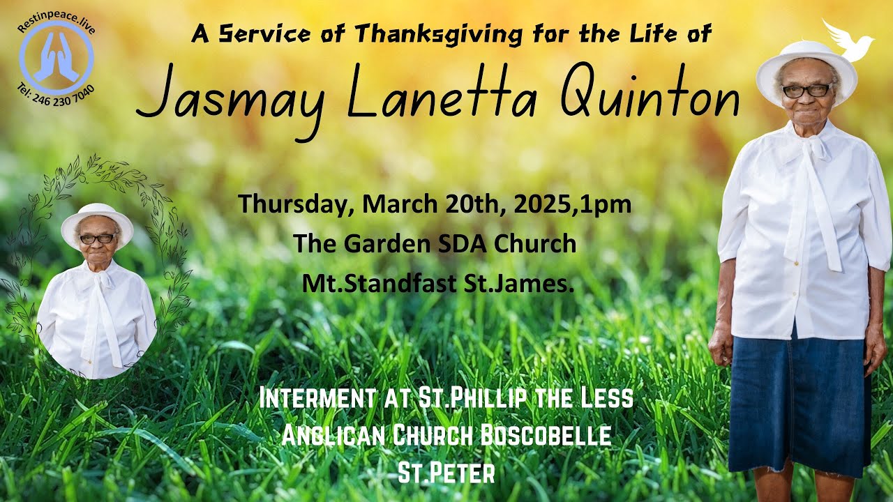 Live Stream of Funeral Service for Jasmay Lanetta Quinton nee Bowen