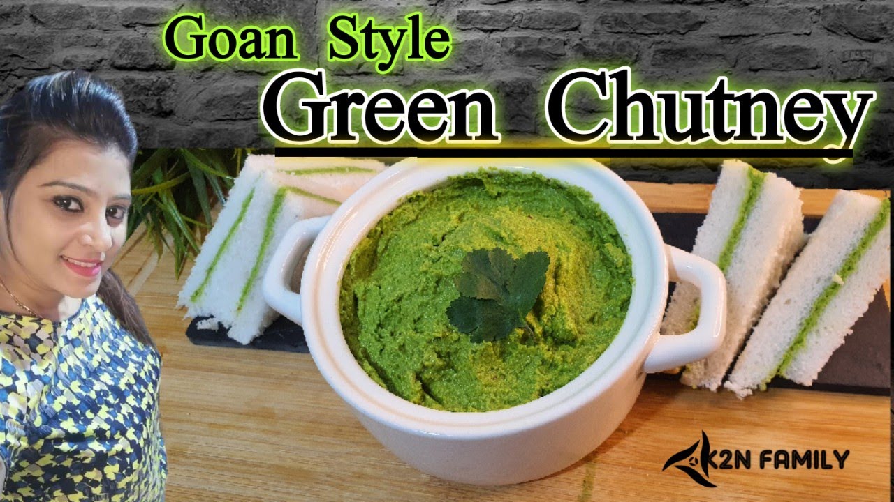 Goan style Green Chutney Coconut coriander Chutney Traditional Goan