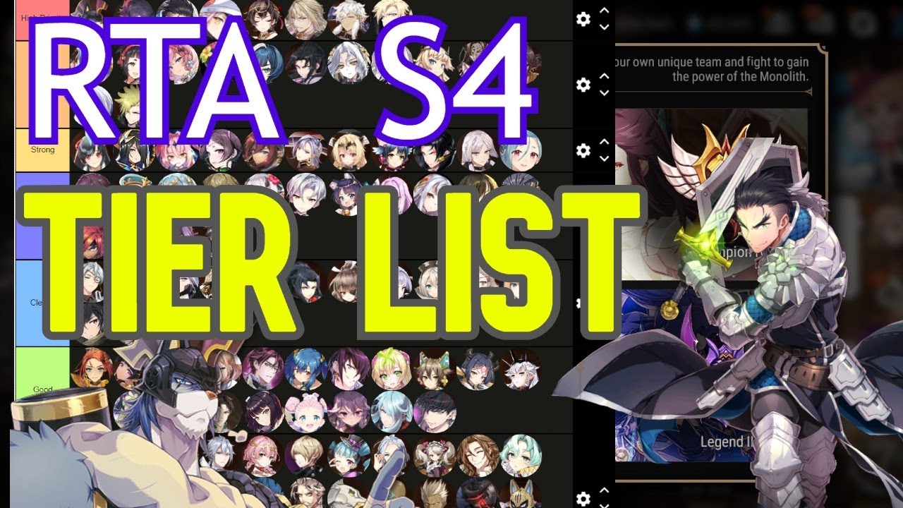 [Outdated] RTA Season 4 Tier List (Epic Seven) - YouTube