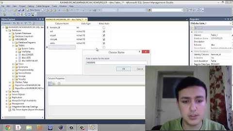 Veritabanı tablo oluşturma ve ilişkilendirme
