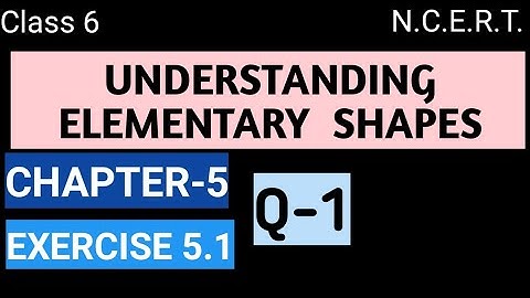 Q-1, Exercise 5.1, Chapter 5 ll Understanding Elementary Shapes, Class 6 NCERT Math ll