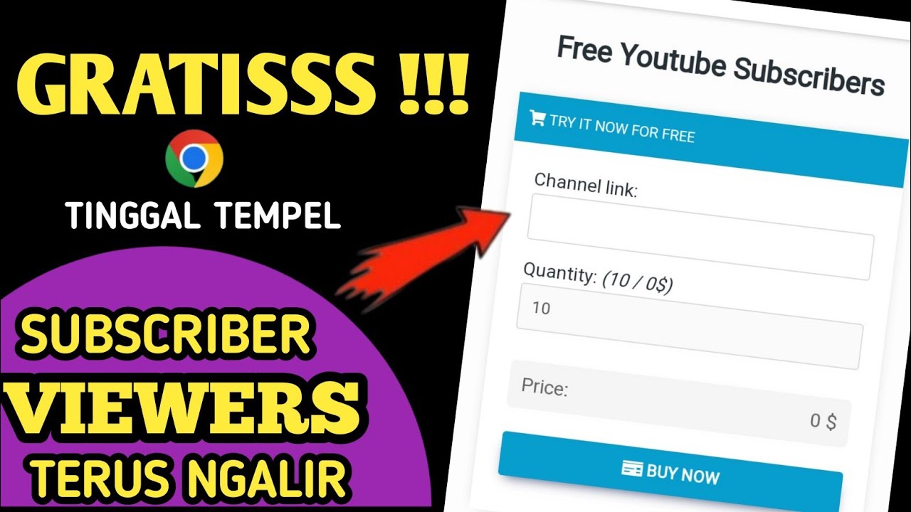 5 menit cara menambah subscriber youtube gratis permanen aman