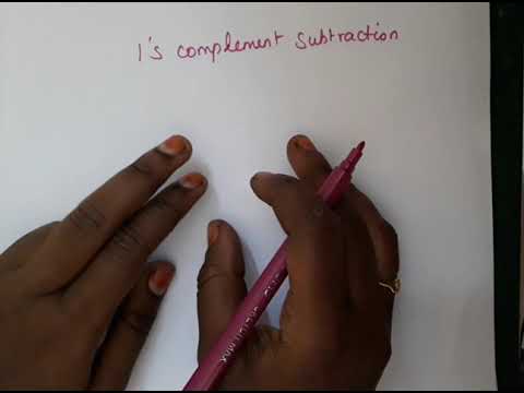 binary subtraction (1's complement)/ one's complement subtraction/ subtraction of two binary numbers