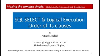 Logical Execution Order of SQL SELECT's clauses