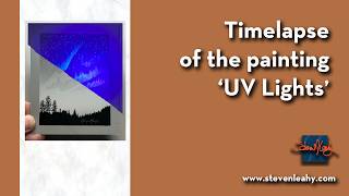 Using UV paint in this sunset painting!