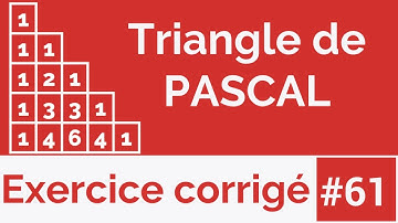 Exercice corrigé #61: Algorithme qui permet de construire le triangle de PASCAL de degré N (Darija)