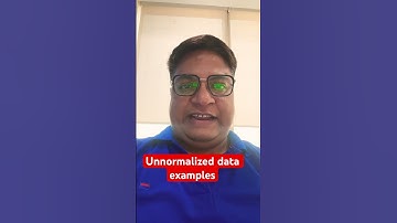 What is Unnormalized data???