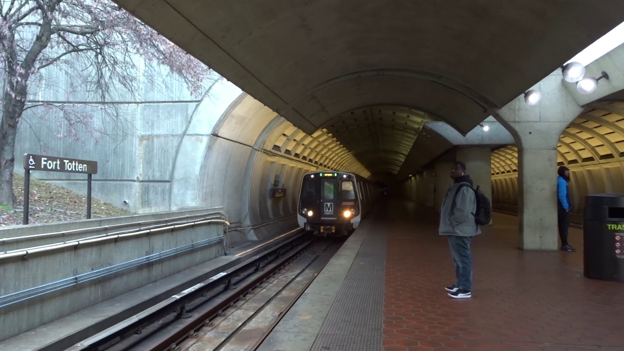WMATA Metrorail Greenbelt bound 7000 Series Green Line Train entering