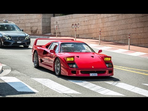 Video till Ferrari F40 med raka rör i Monaco