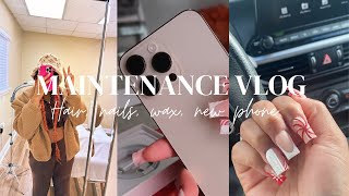 MAINTENANCE VLOG| Hair, nails, wax, unboxing iPhone 14 | VLOGMAS Ep. 3