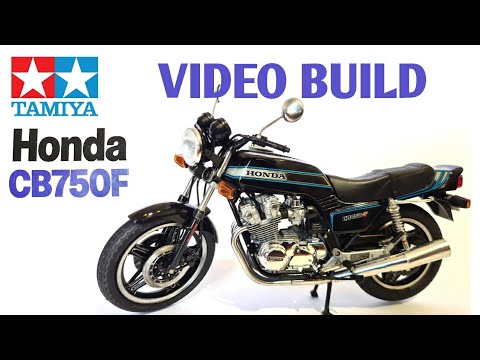 Tamiya 1/12 Honda CB 750 F - Full Video Build. моделизм.