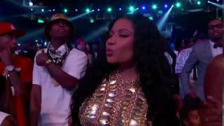 Nicki Minaj is dancing to 'Fancy' by Iggy Azalea.