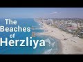 Herzliya beaches Israel 2018 4k drone