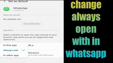 How to undo always open with app