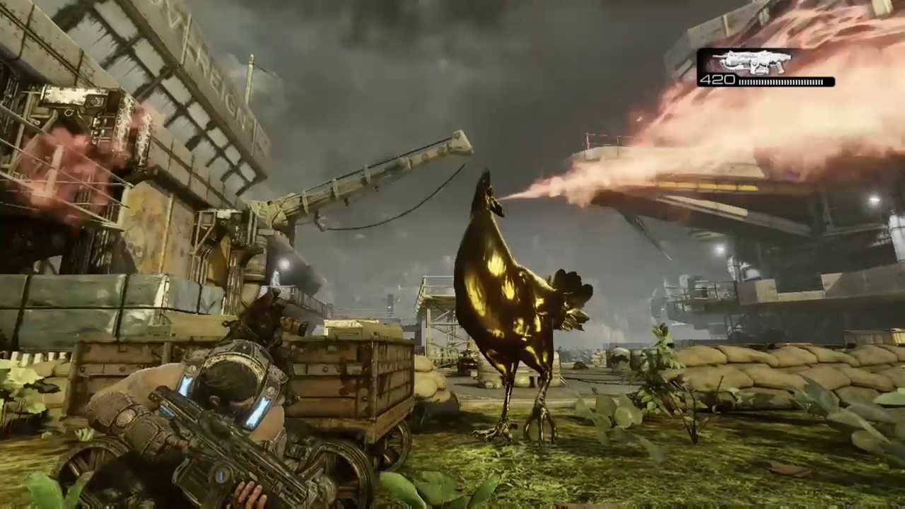 Gears of War 3 GOLDEN CHICKEN Easter Egg! YouTube