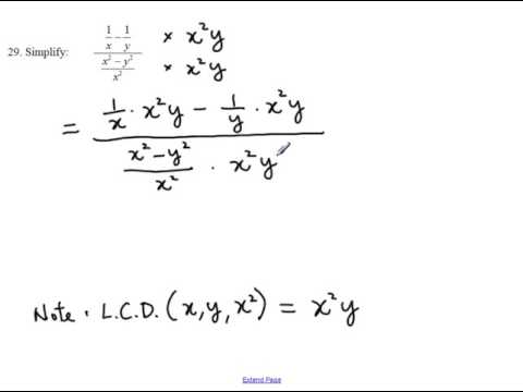 MA 119 Final Review 29 Simplify a complex fraction