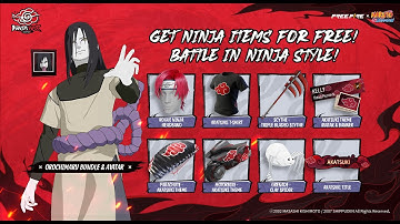 Free Rewards Introduction | Free Fire x NARUTO SHIPPUDEN Chapter 2