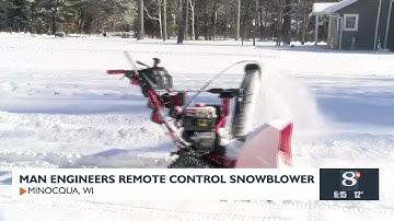 Wisconsin man engineers remote control snow blower