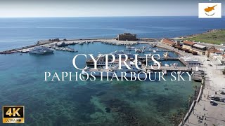 Paphos Harbour Sky | Cyprus | Evening to Night | Timelapse 4K