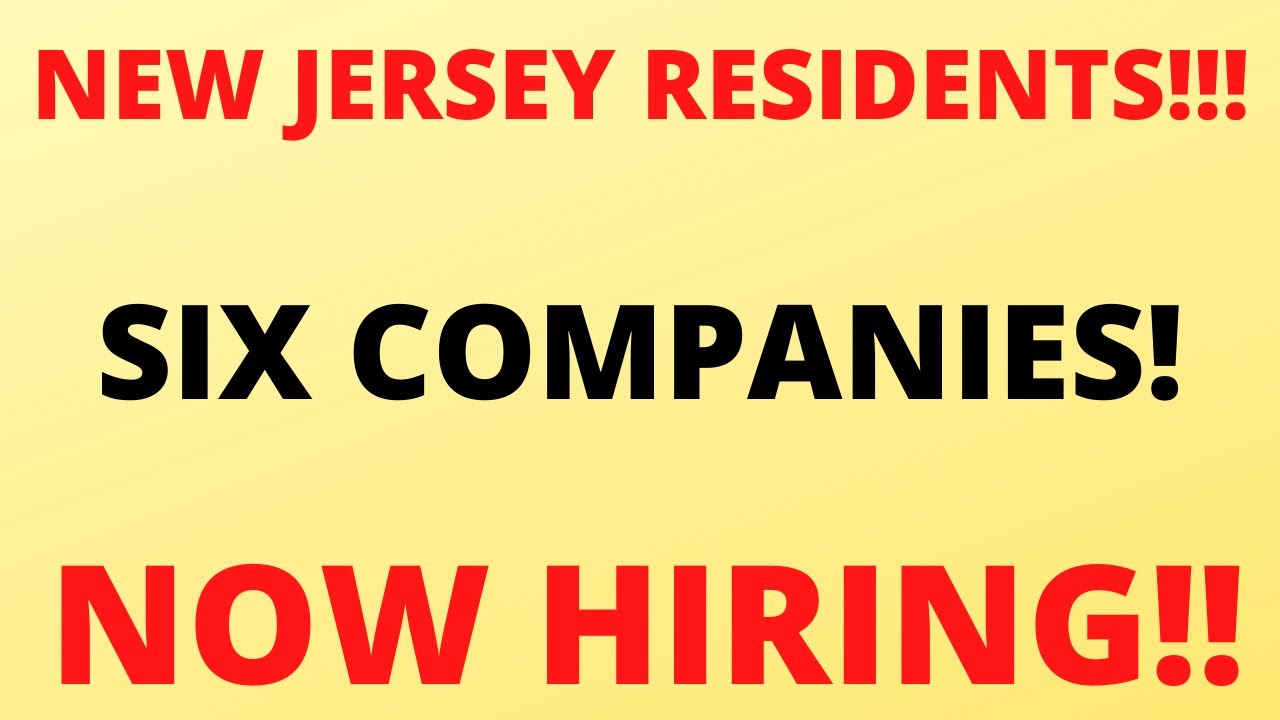 6 Companies That Hire in New Jersey YouTube