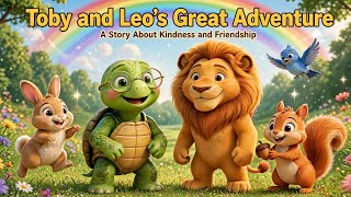 Toby and Leo's Great Adventure 🐢🦁 | A Heartwarming Kids Story About Kindness & Friendship