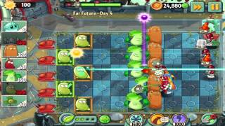 Plants Vs Zombies 2 Far Future Day 4 Walkthrough