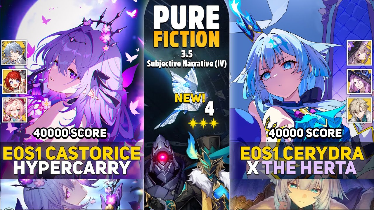 НОВИНКА Pure Fiction 4 — E0S1 Castorice и E0S1 Cerydra x The Herta — Honkai: Star Rail