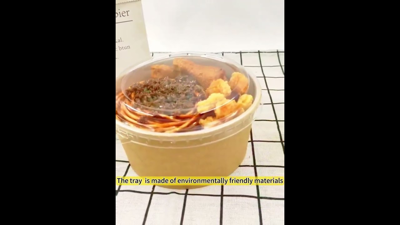 Inner pp tray for take away paper bowl with pet lid.