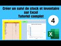 Créer un suivi des stocks sur excel |un système de gestion des stocks sur excel|Suivi stock Excel