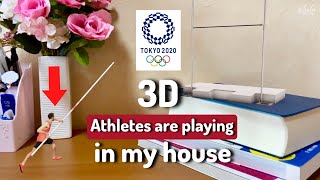How cute they are! Tokyo 2020 Olympic Athletes in 3D are playing in my house via Google App. screenshot 1