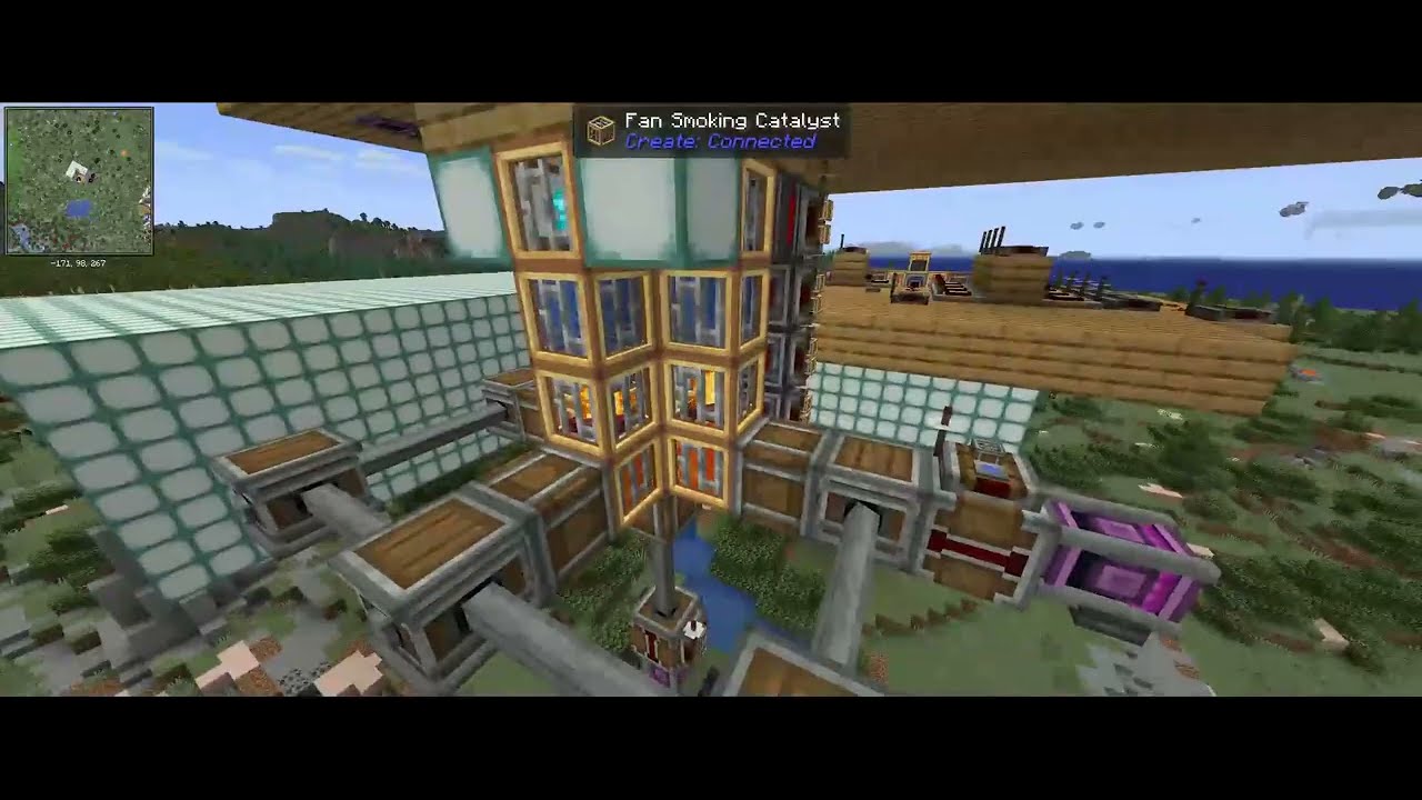 Minecraft Create 6 Automated & Compact Fan Blasting/Haunting/Smoking ...