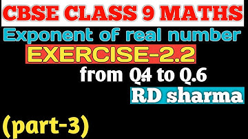 R D Sharma class 9 Ex.2.2 Chapter 1(Exponents of real number ) solution |part-3