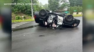 Waterford Connecticut Police cruiser crash