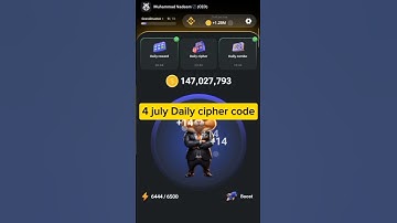 Hamster kombat daily cipher code 4 july | 4 july daily cipher code hamster kombat #hamsterkombat 4