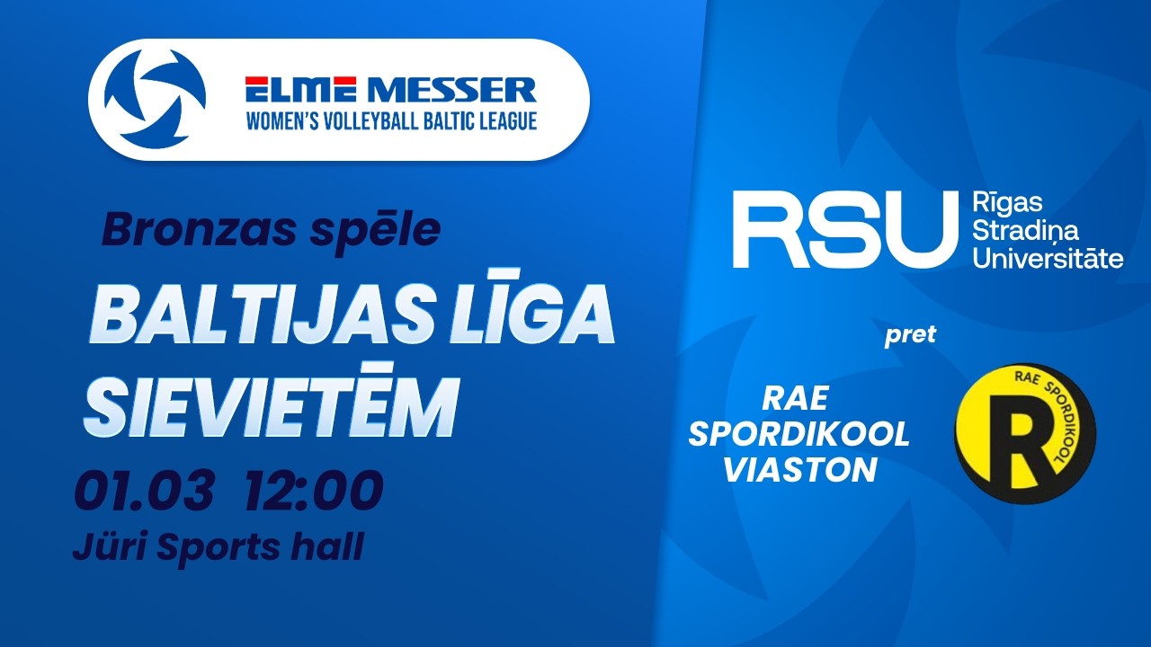 Elme Messer Women`s Baltic League 25/26, RSU vs Rae Spordikool/VIASTON, 01.03.2026, 12:00