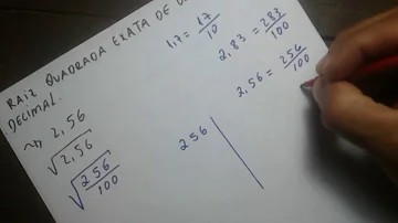 Como calcular a raiz quadrada de 2 56?