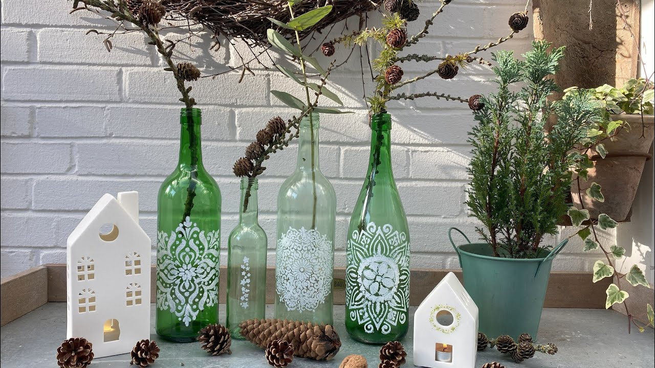 DIY * Super schöne Deko zur Vorweihnachtszeit mit Flaschen * ganz easy