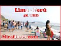 【4K Lima - Perú 🇵🇪】🚶🏽Playa en MIRAFLORES por la Bajada BALTA 🚶🏽, la MEJOR playa en LIMA 2021?