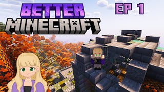 BETTER MINECRAFT - Episode 1: Exploring a new world!🌻 (1.20.1 Modded Minecraft)